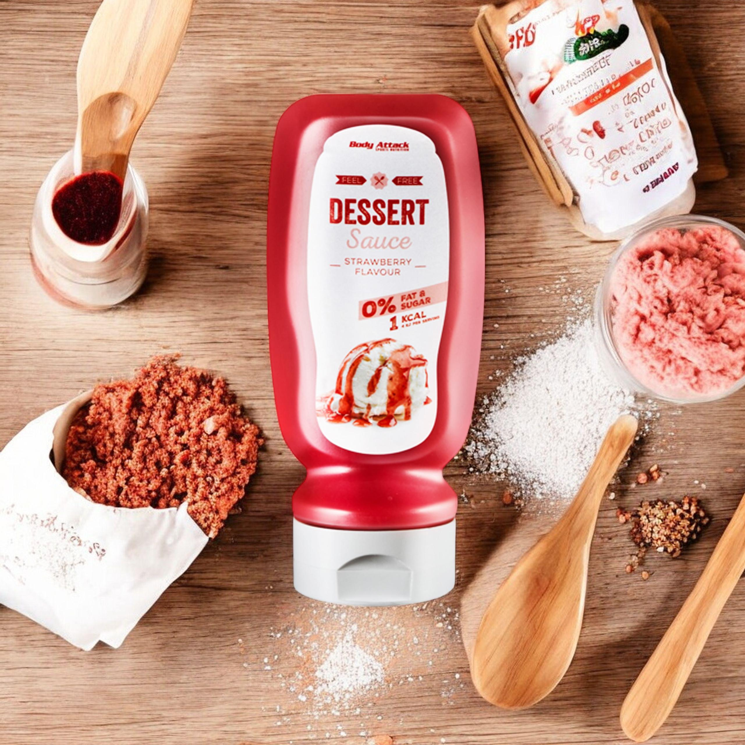 BODY ATTACK Dessert Sauce Erdbeer Geschmack - 320ml
