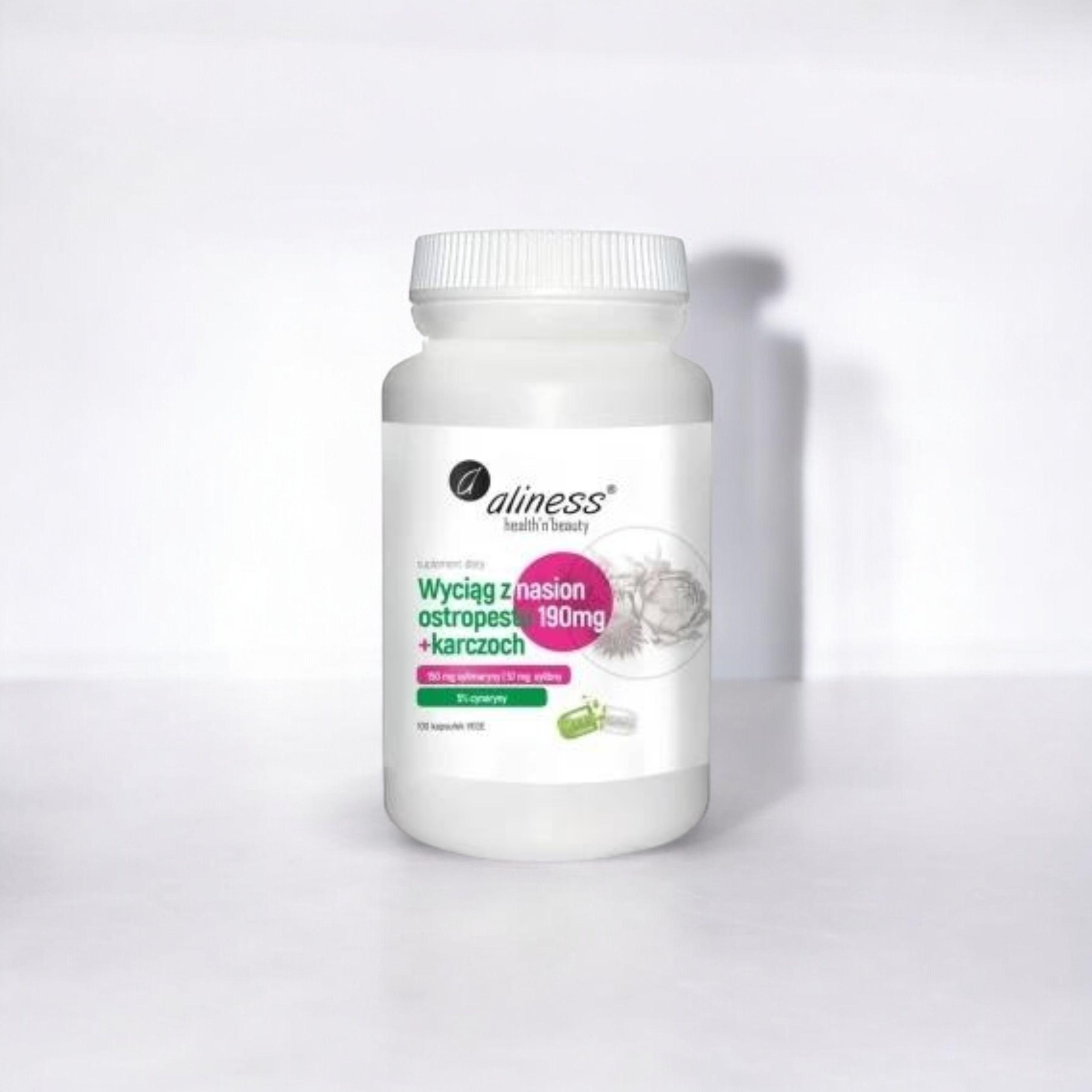 ALINESS - Extrakt aus Mariendistelsamen 190mg + Artischocke - 100Kaps.