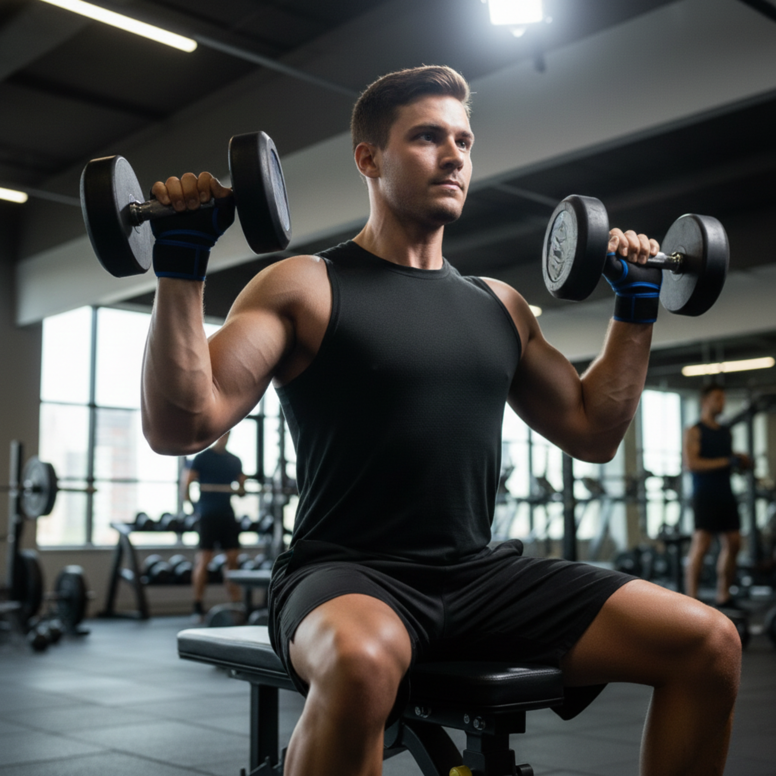 MEX NUTRITION - V-Fit Blue Gloves