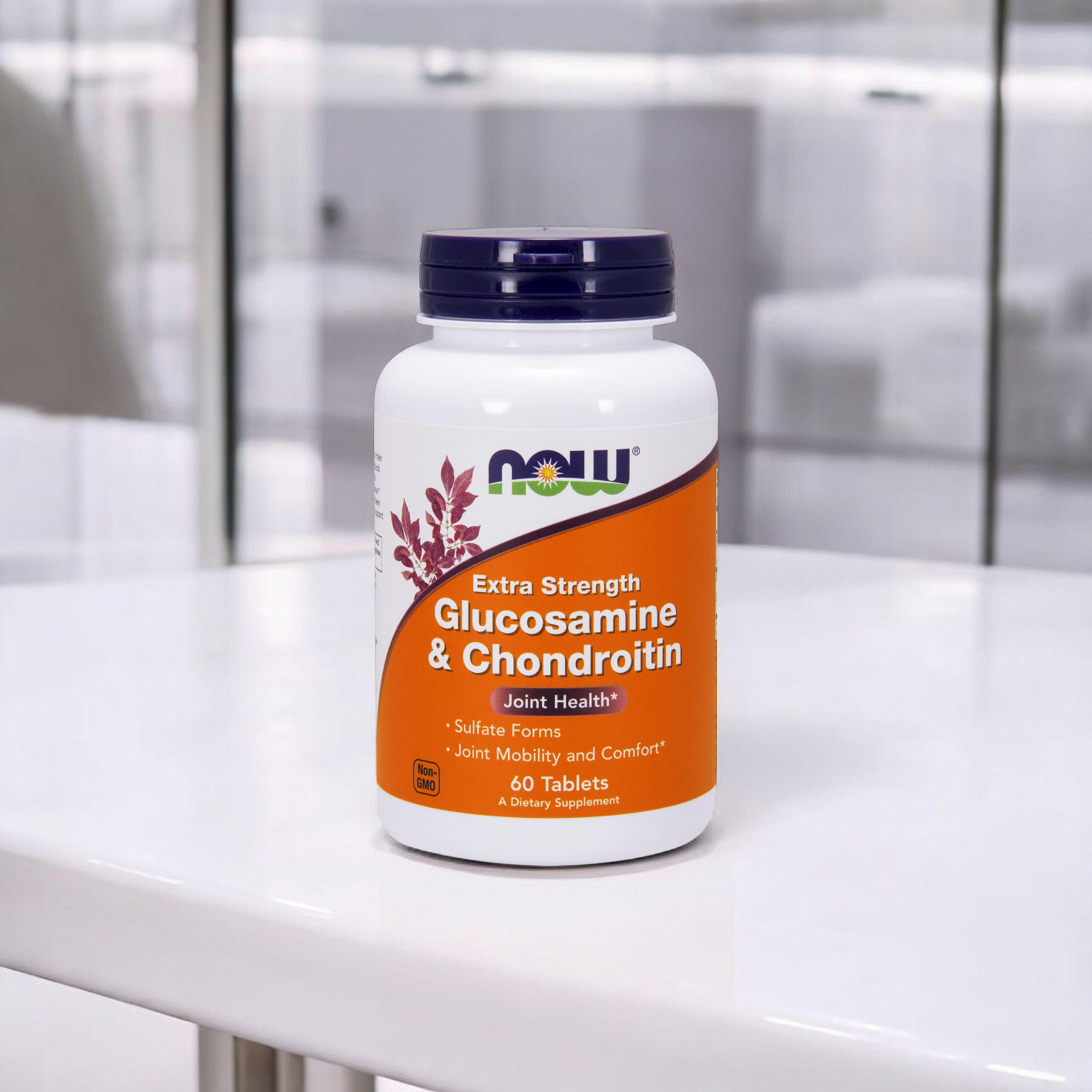 NOW Glucosamine & Chondroitin Sulfate Extra Strong - 60tabs