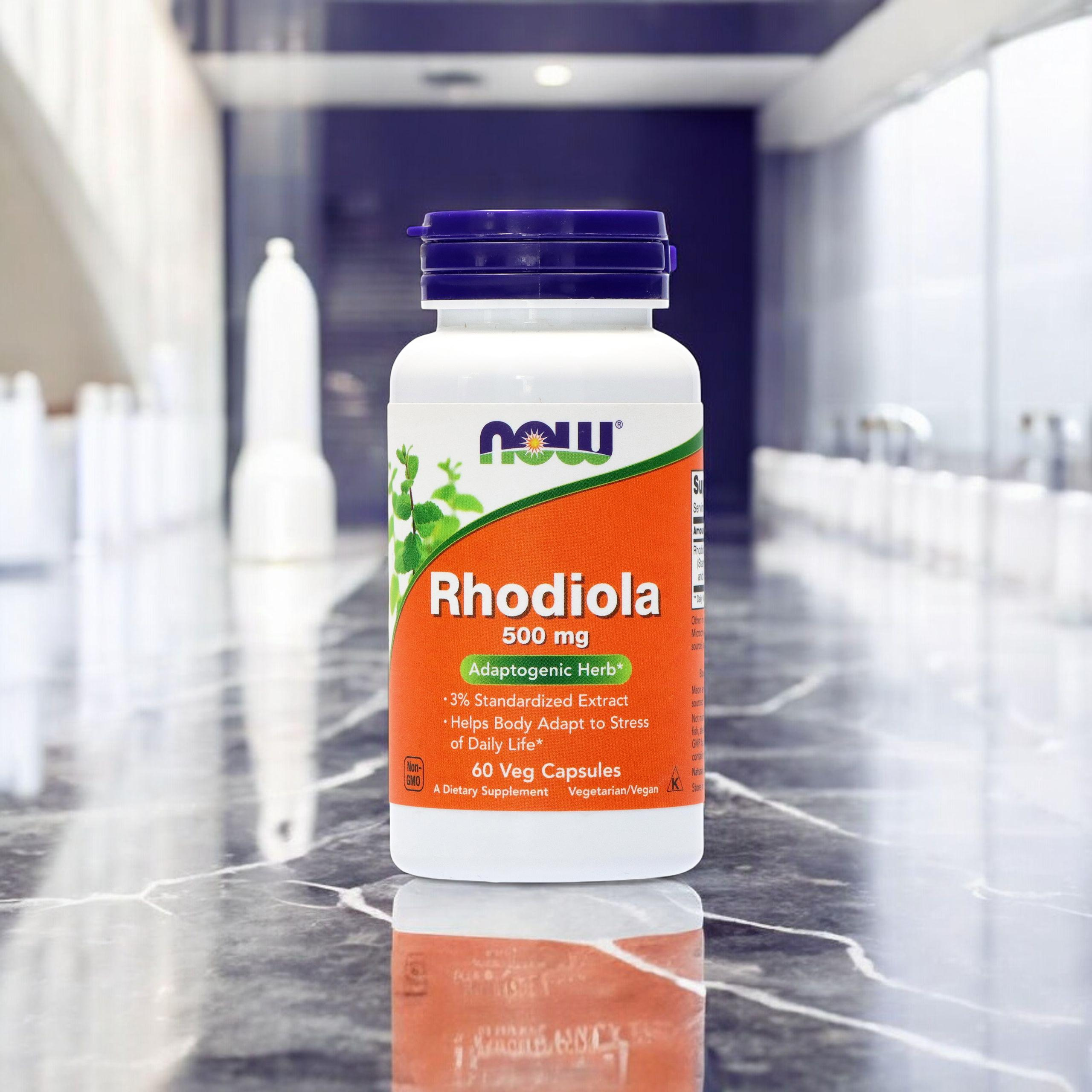 NOW Rhodiola Rosea 500 mg Extrakt - 60 vcaps