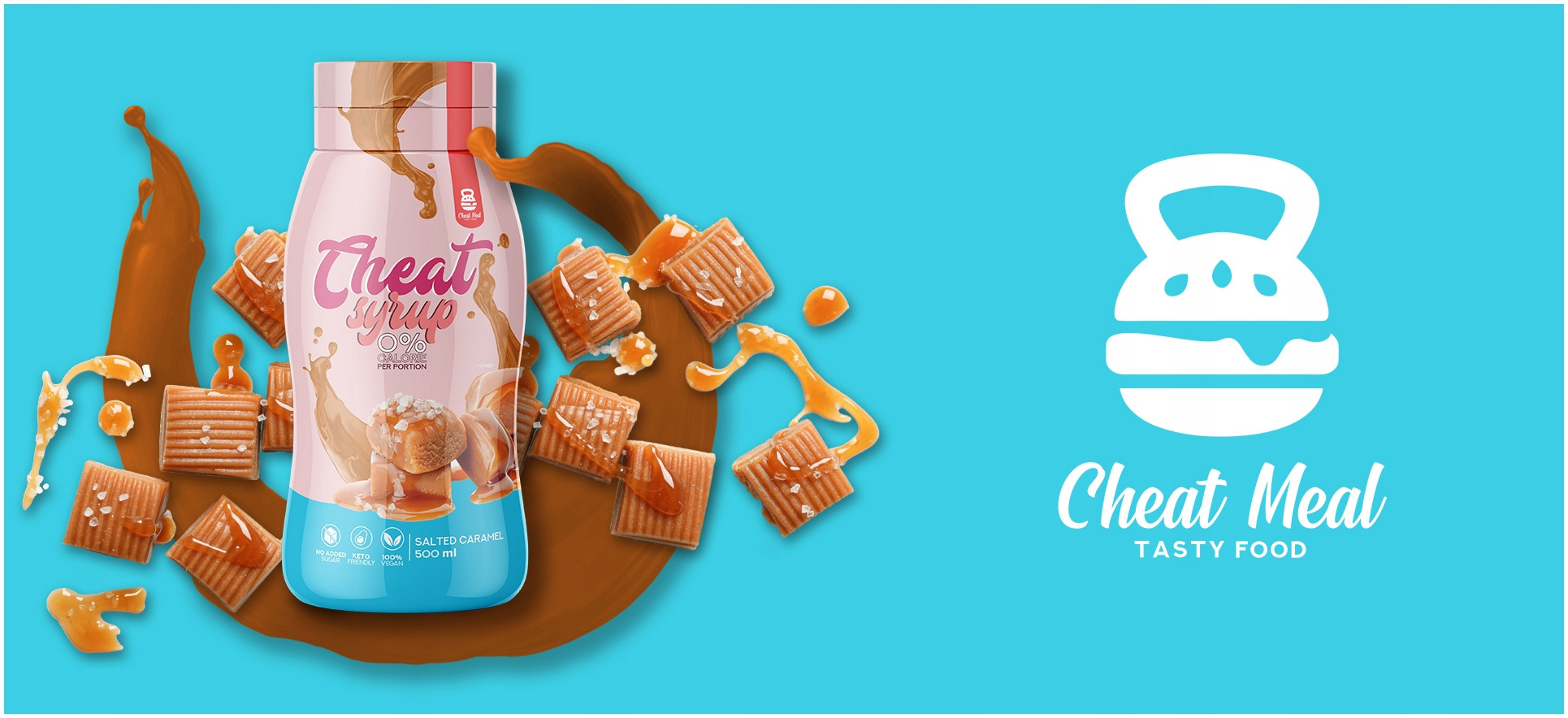 Makaron Konjac Tagliatelle 400g (300g netto) + SYROP KARMEL ZESTAW