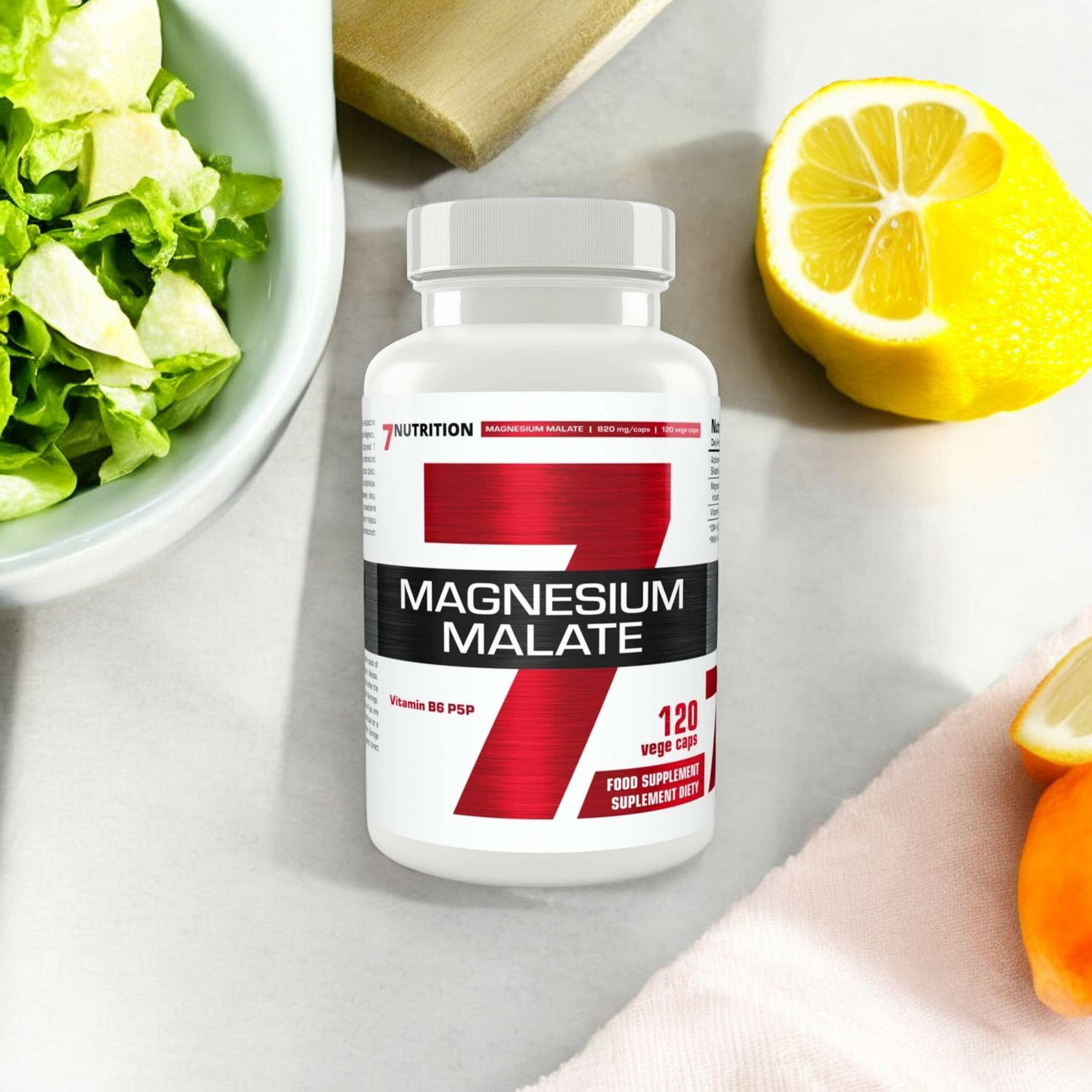 7 NUTRITION - Magnesiummalat - 120 pflanzliche Kapseln.