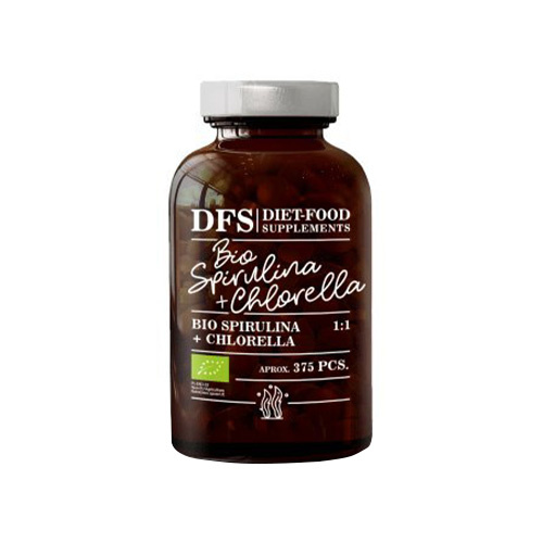 DIET FOOD Bio - Chlorella + Spirulina 1:1 - 375tab