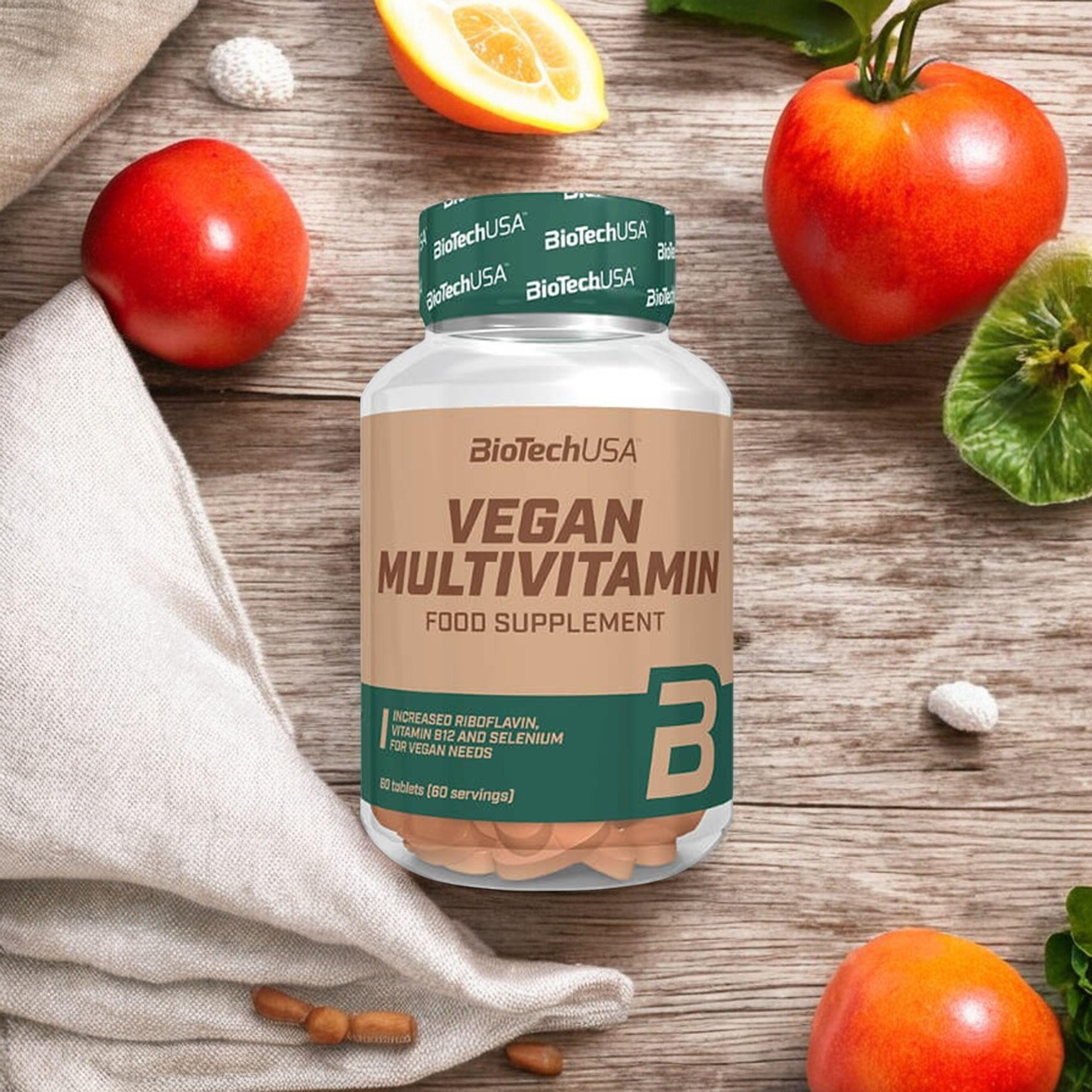 BioTech USA Vegan Multivitamin - 60tabs. - Multivitamin für Veganer