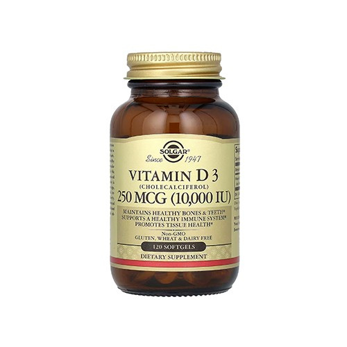 SOLGAR - Vitamin D3 250mcg - 120 Weichkapseln.