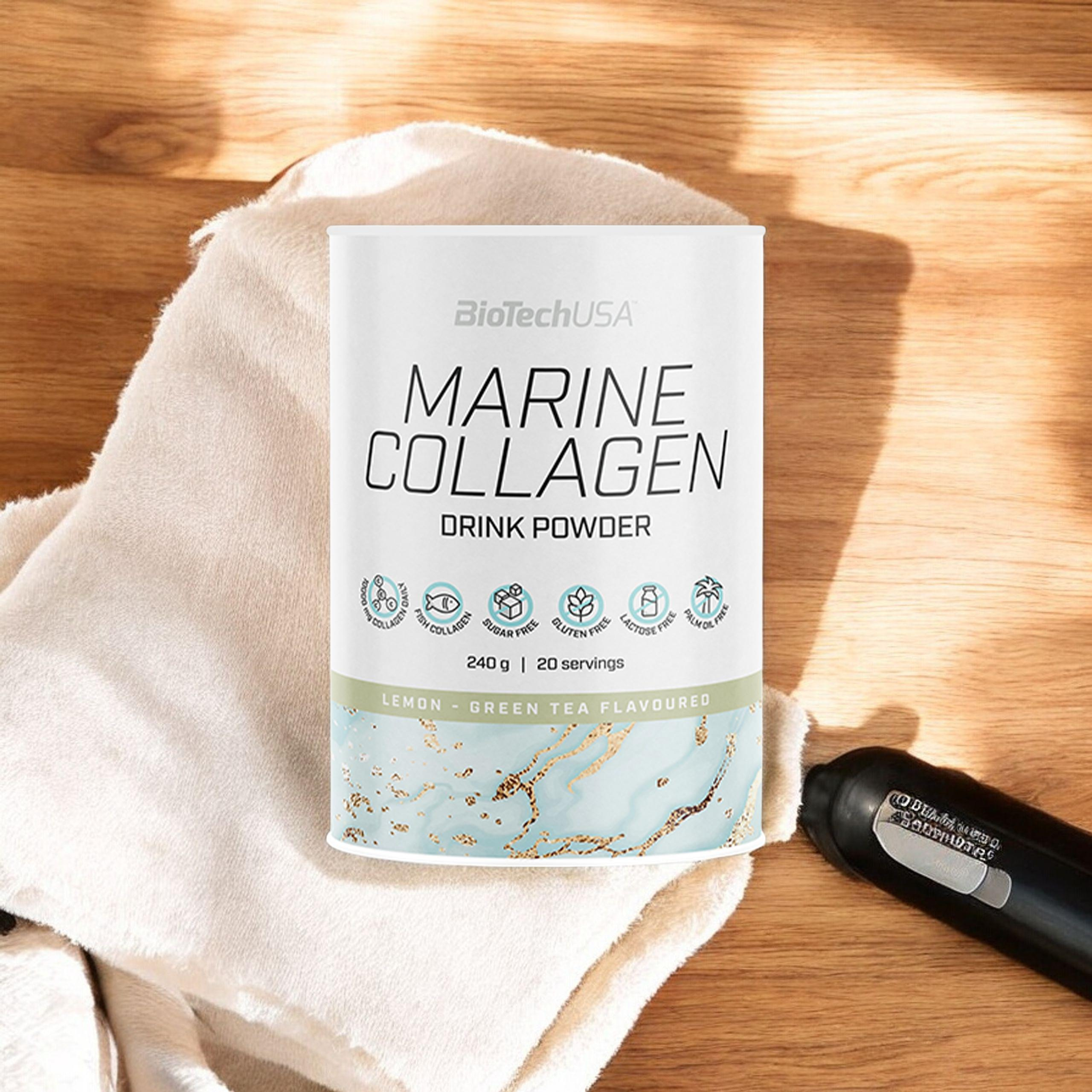 BioTech USA Marine Collagen Drink Powder - 240g - Lemon Green Tea