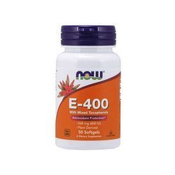NOW Vitamin E-400 With Mixed Tocopherols - 50softgels - Vitamin E mit gemischten Tocopherolen