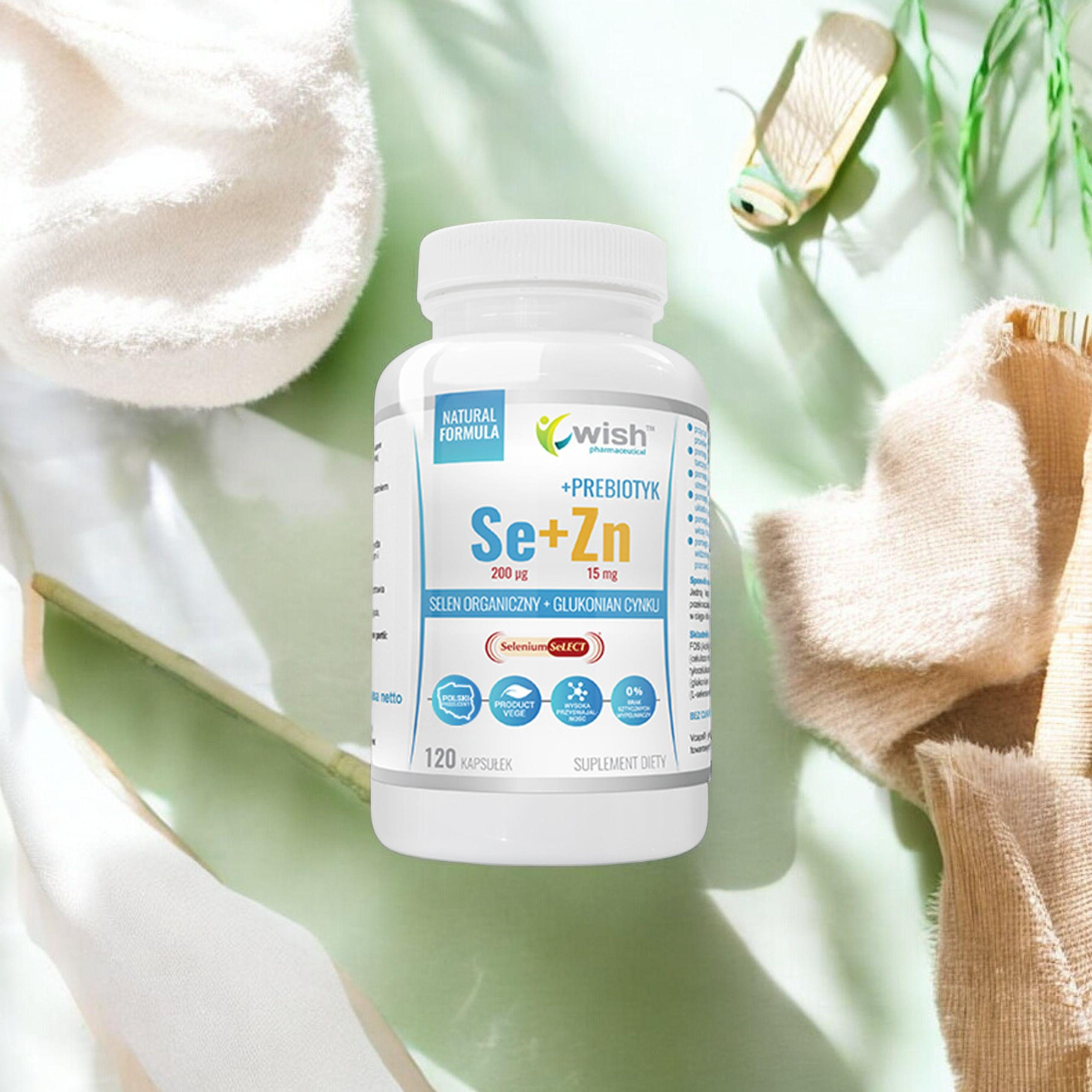 WISH Pharmaceutical Selen + Cynk + Prebiotyk - 120caps