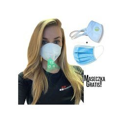 MP GENERATION Schutzmaske wiederverwendbar mit Filter FFP3 - 1 Stk. + Gratis Einwegmaske zertifiziert 3lagig - 1 Stk
