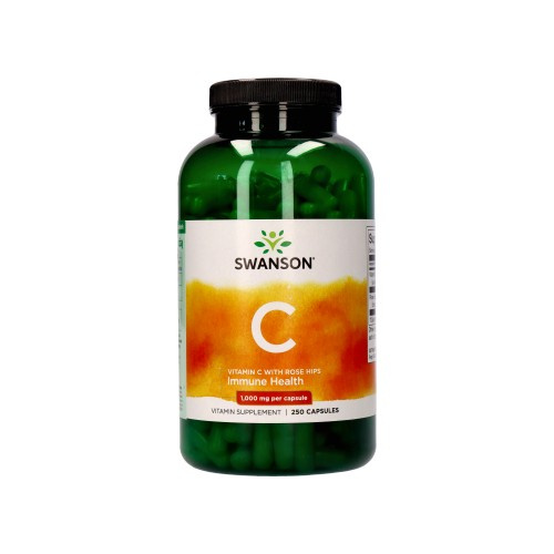 SWANSON Vitamin C 1000mg mit Hagebutten - 250caps.