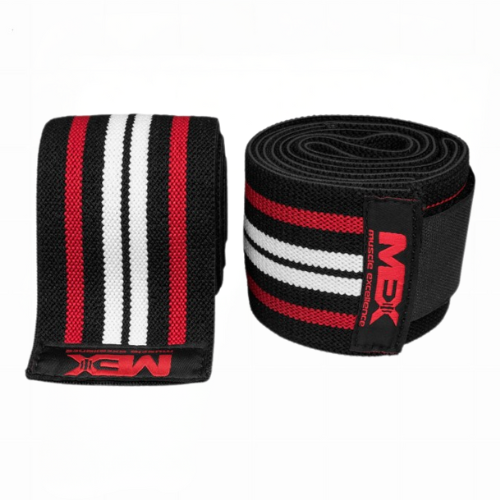 MEX SPORT - Elbow Wraps - Schwarz/Rot/Weiß