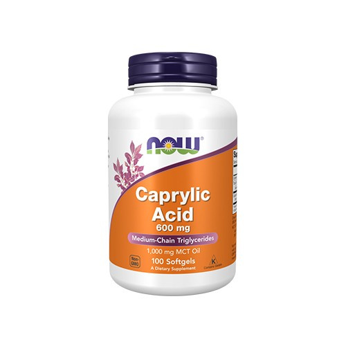 NOW Caprylic Acid 600 mg - 100 softgels - Caprylsäure