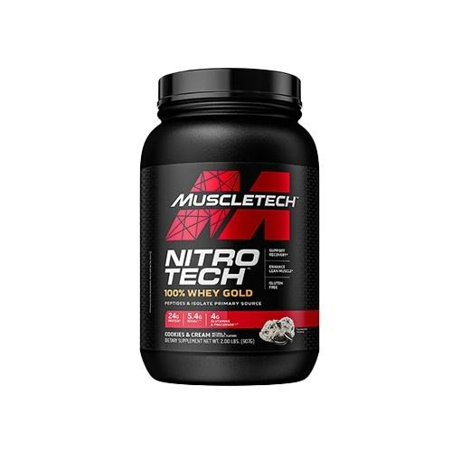 MUSCLE TECH - Nitro Tech 100% Whey Gold - 908g - Doppelt Reichhaltige Schokolade