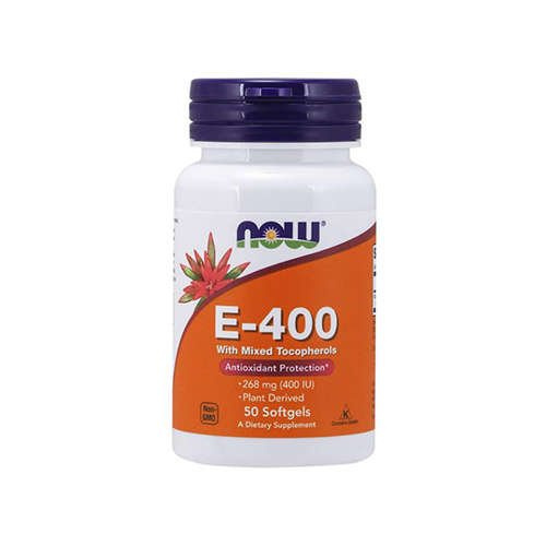 NOW Vitamin E-400 With Mixed Tocopherols - 50softgels - Vitamin E mit gemischten Tocopherolen