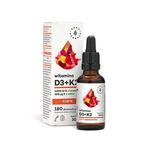 AURA HERBALS Vitamin D3 + K2 Forte - 30ml
