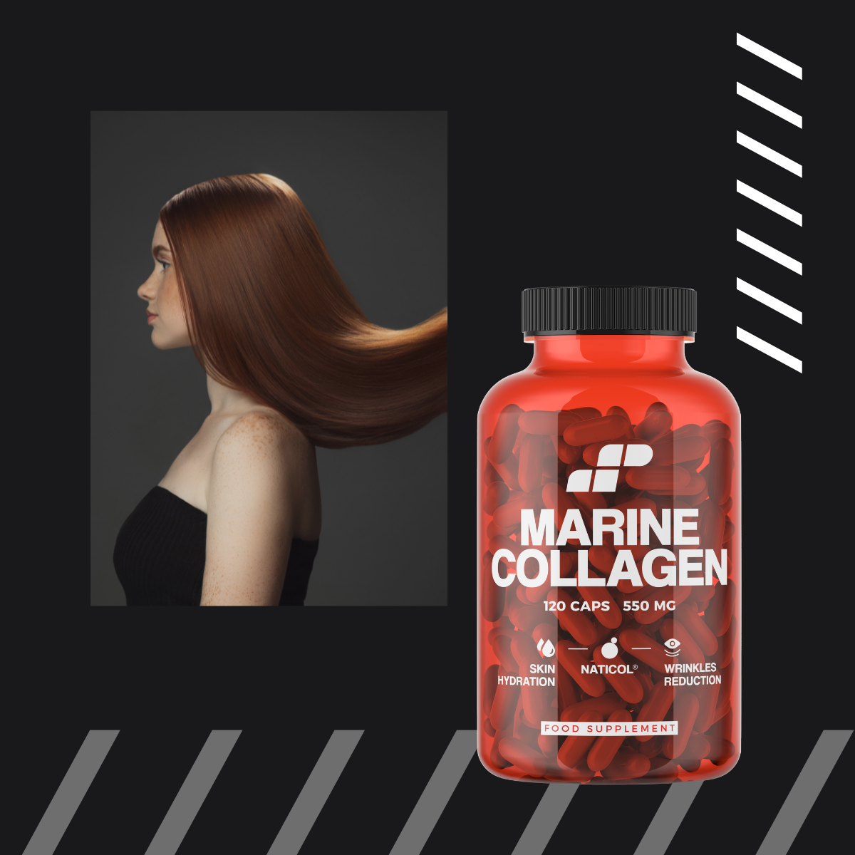 MP NUTRITION Marine Collagen 550mg - 120caps - Fisch Kollagen Naticol
