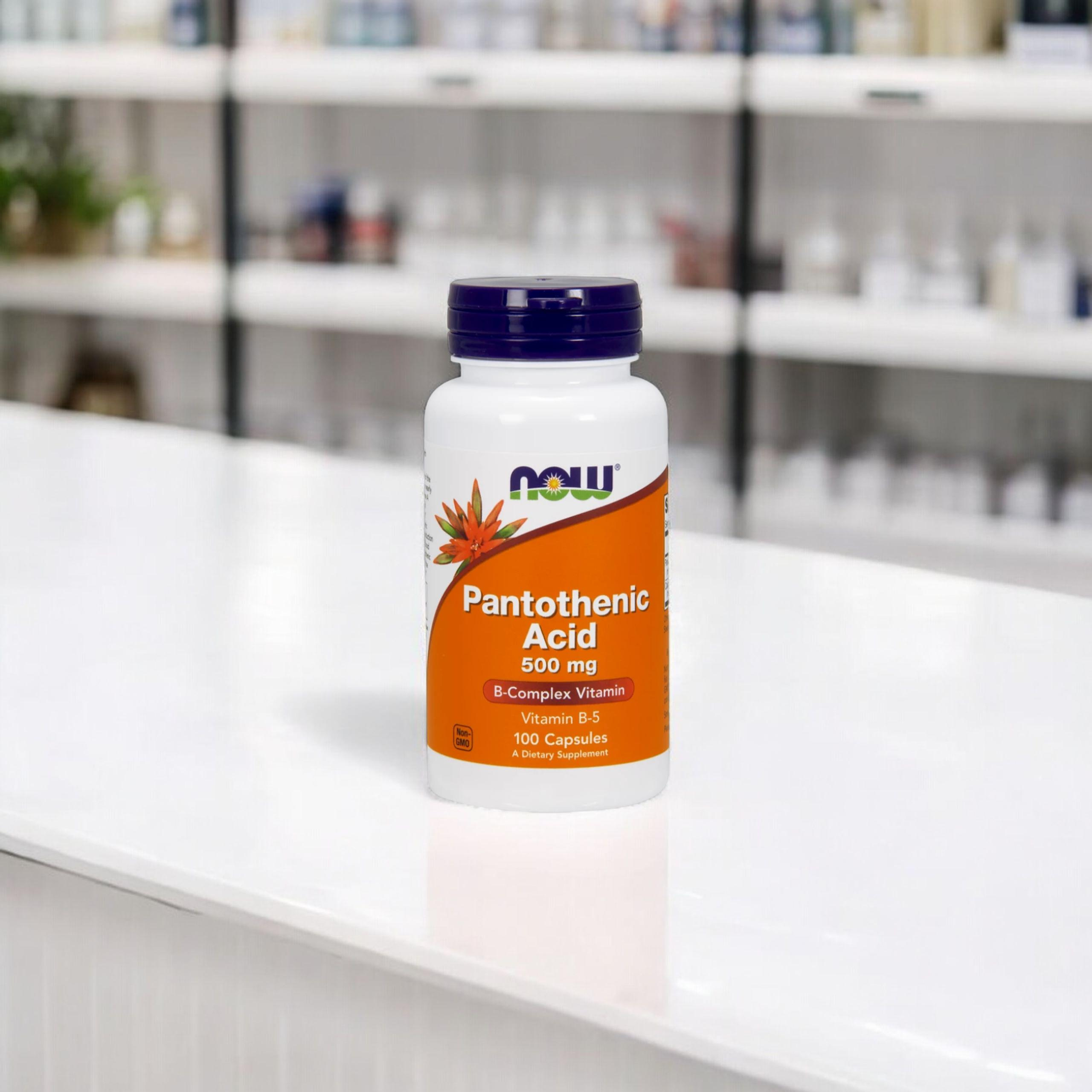 NOW Pantothenic Acid 500mg - 100vcaps. - Pantothensäure