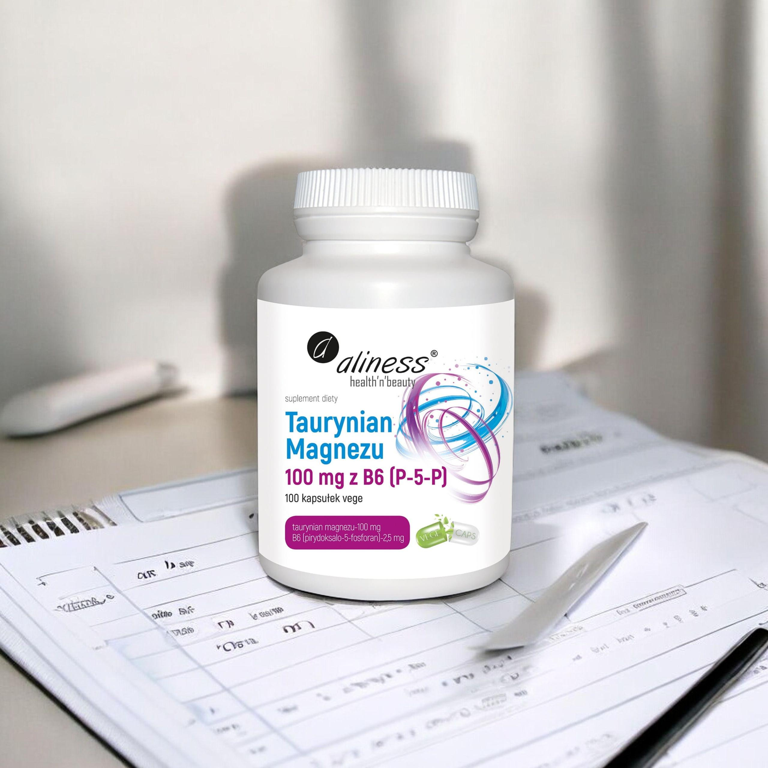 ALINESS Taurinat Magnesium 100mg mit B6 - 100vcaps.