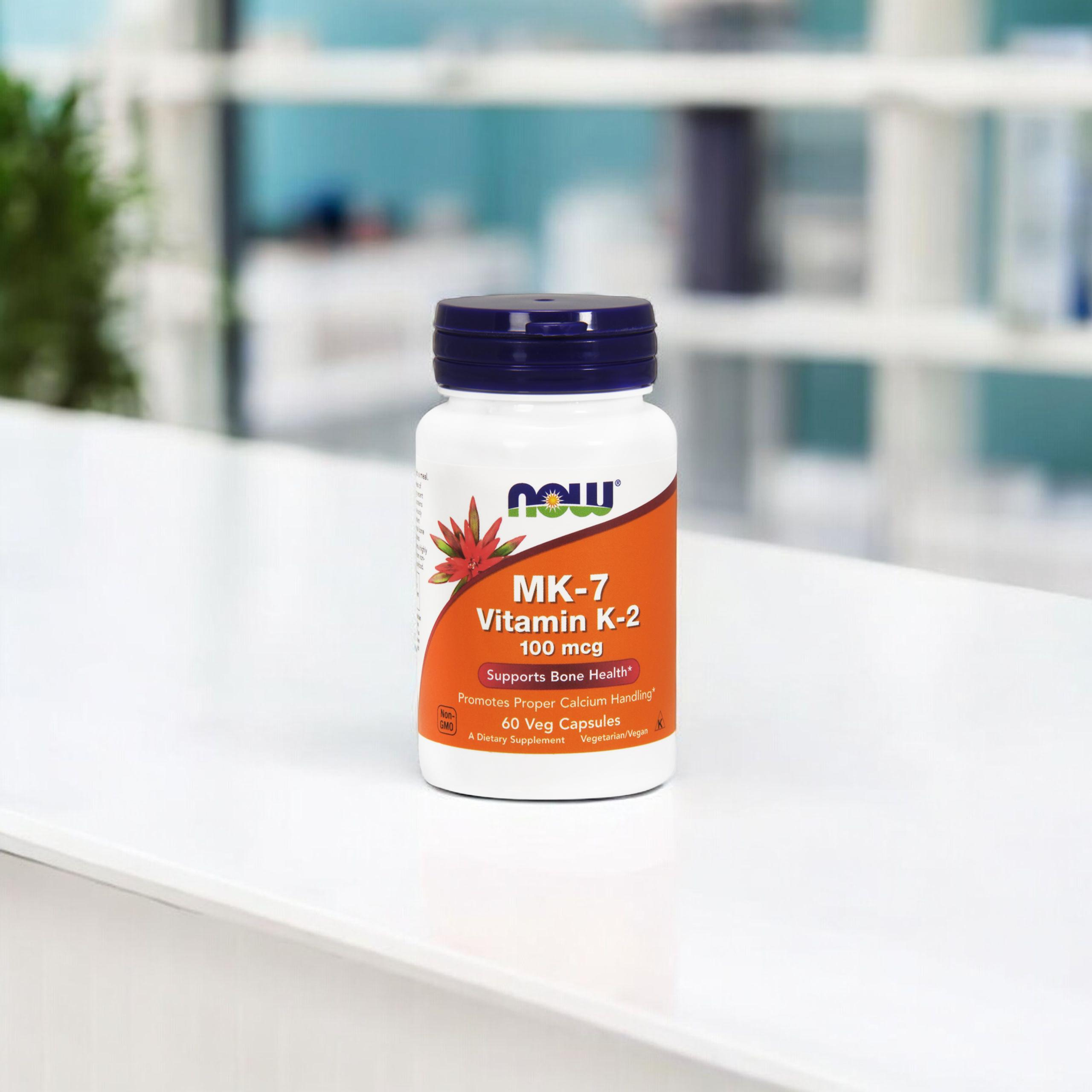 NOW Vitamin K-2 MK7 100mcg - 60vegcaps