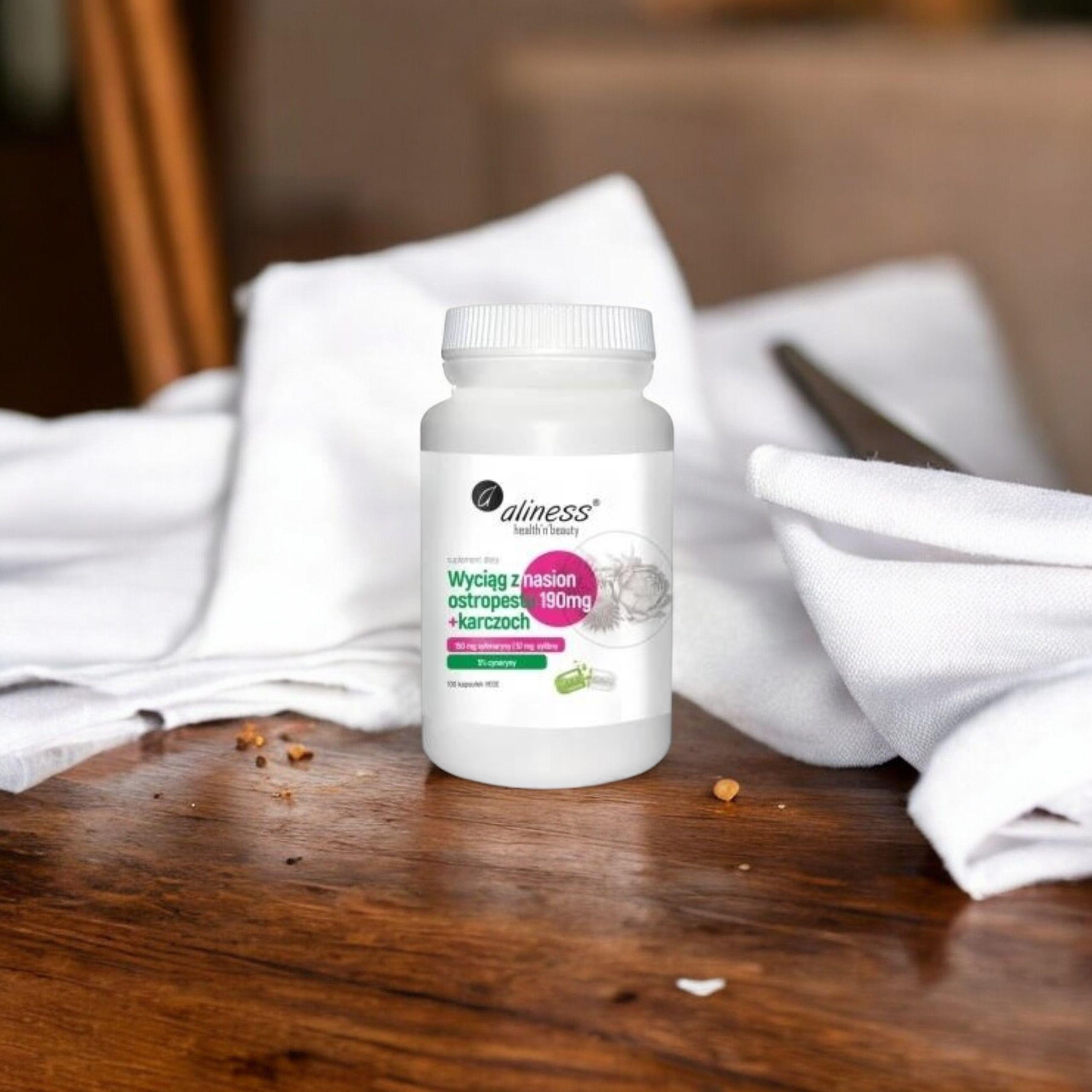 ALINESS - Extrakt aus Mariendistelsamen 190mg + Artischocke - 100Kaps.