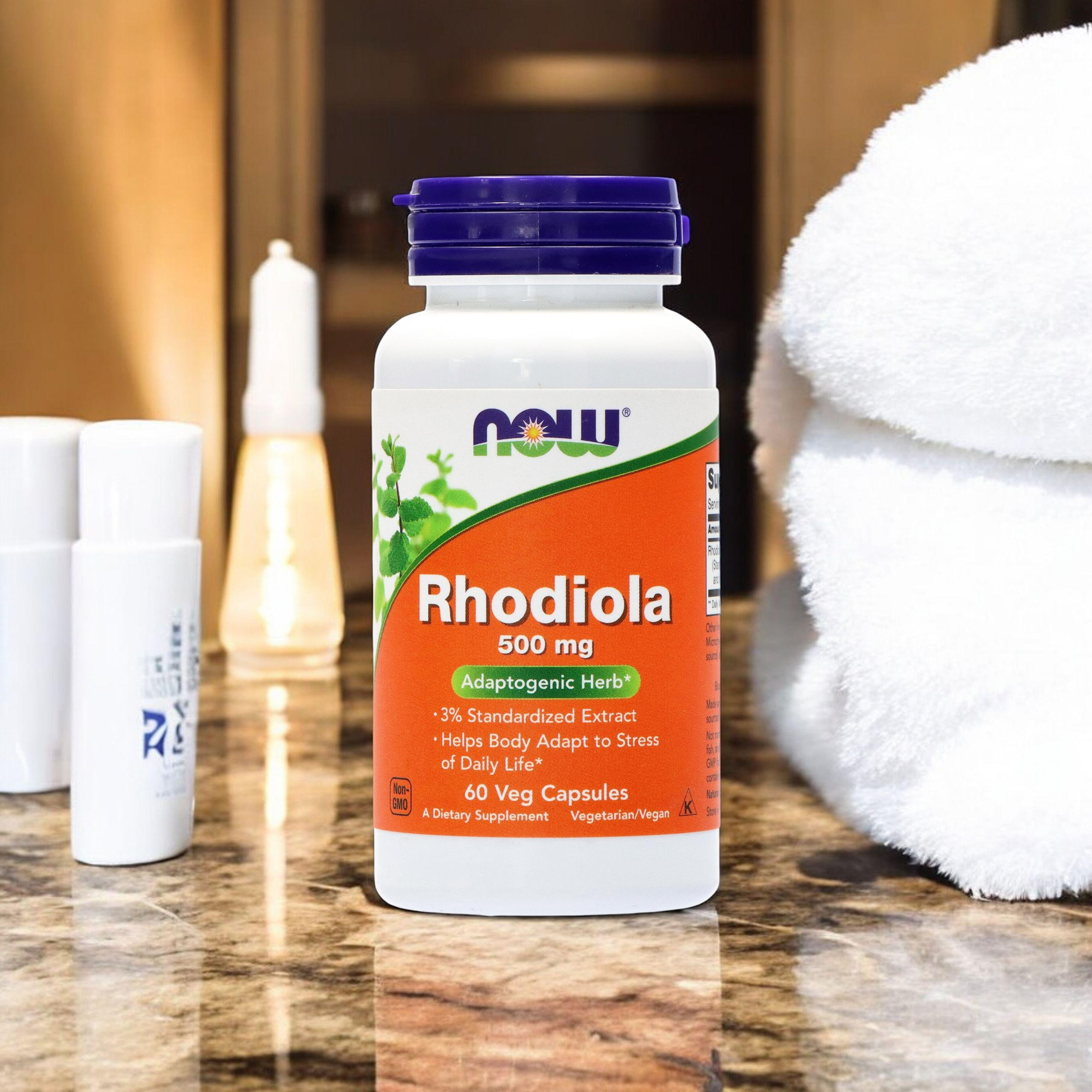 NOW Rhodiola Rosea 500 mg Extrakt - 60 vcaps