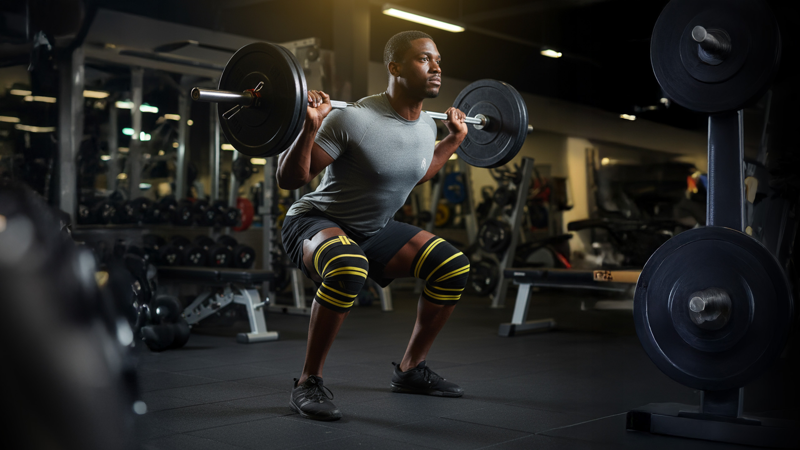 HIRO.LAB Knee Wraps - Rubber Logo New - Kniebandagen