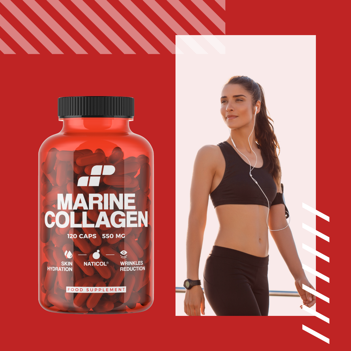 MP NUTRITION Marine Collagen 550mg - 120caps - Fisch Kollagen Naticol