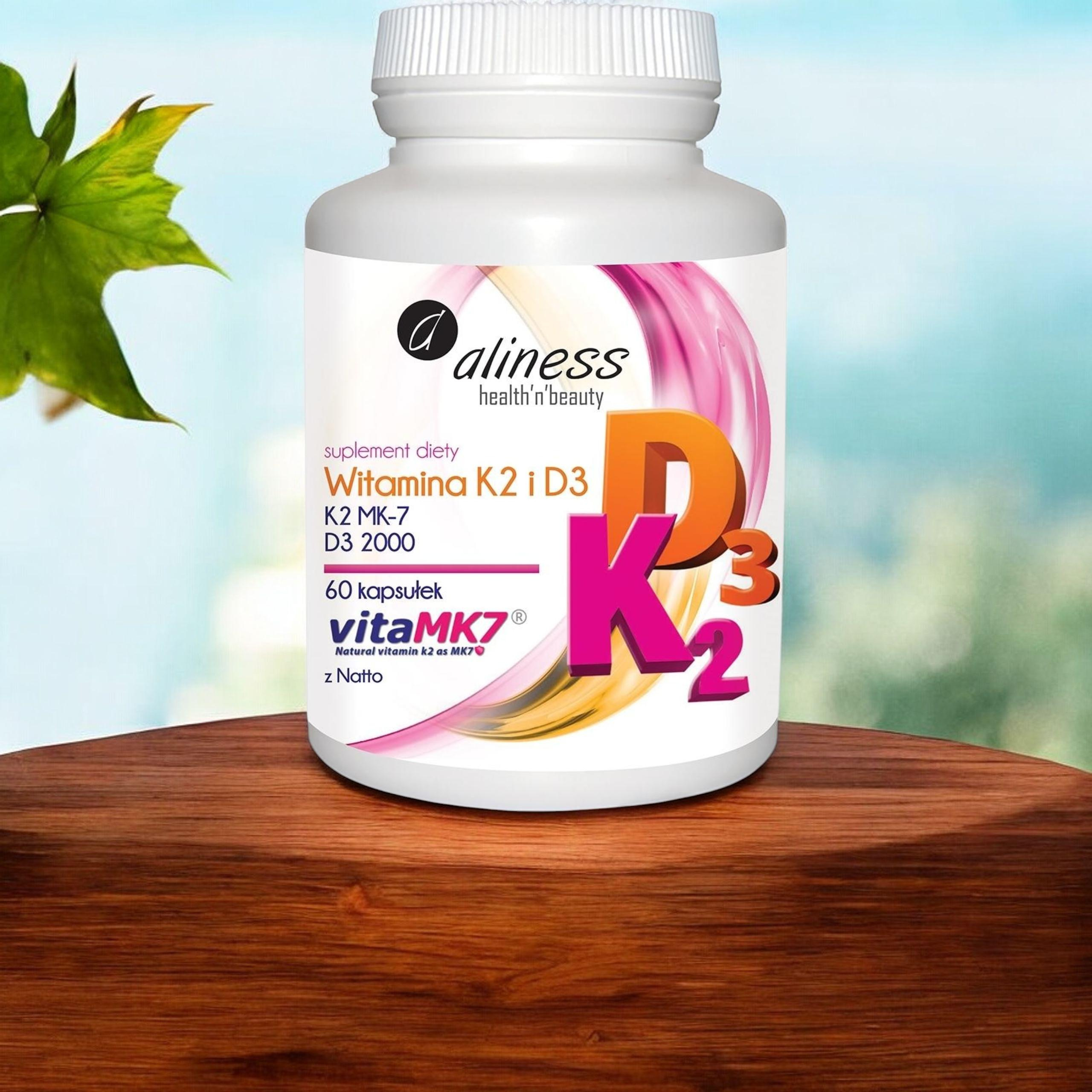 ALINESS - Vitamin K2 MK-7 100mcg + D3 50mcg - 60Kaps.