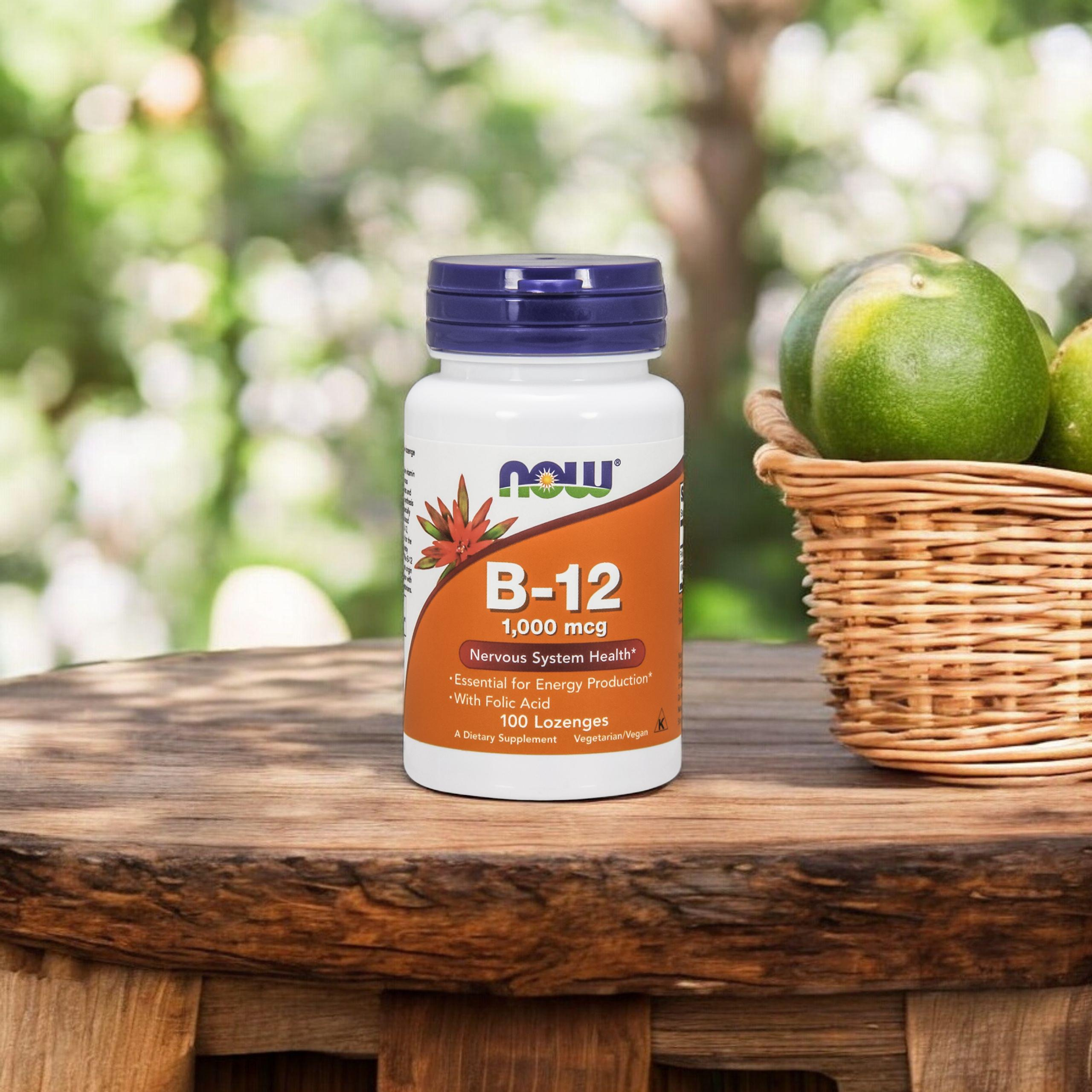 NOW Vitamin B-12 1000mcg - 100lozenges