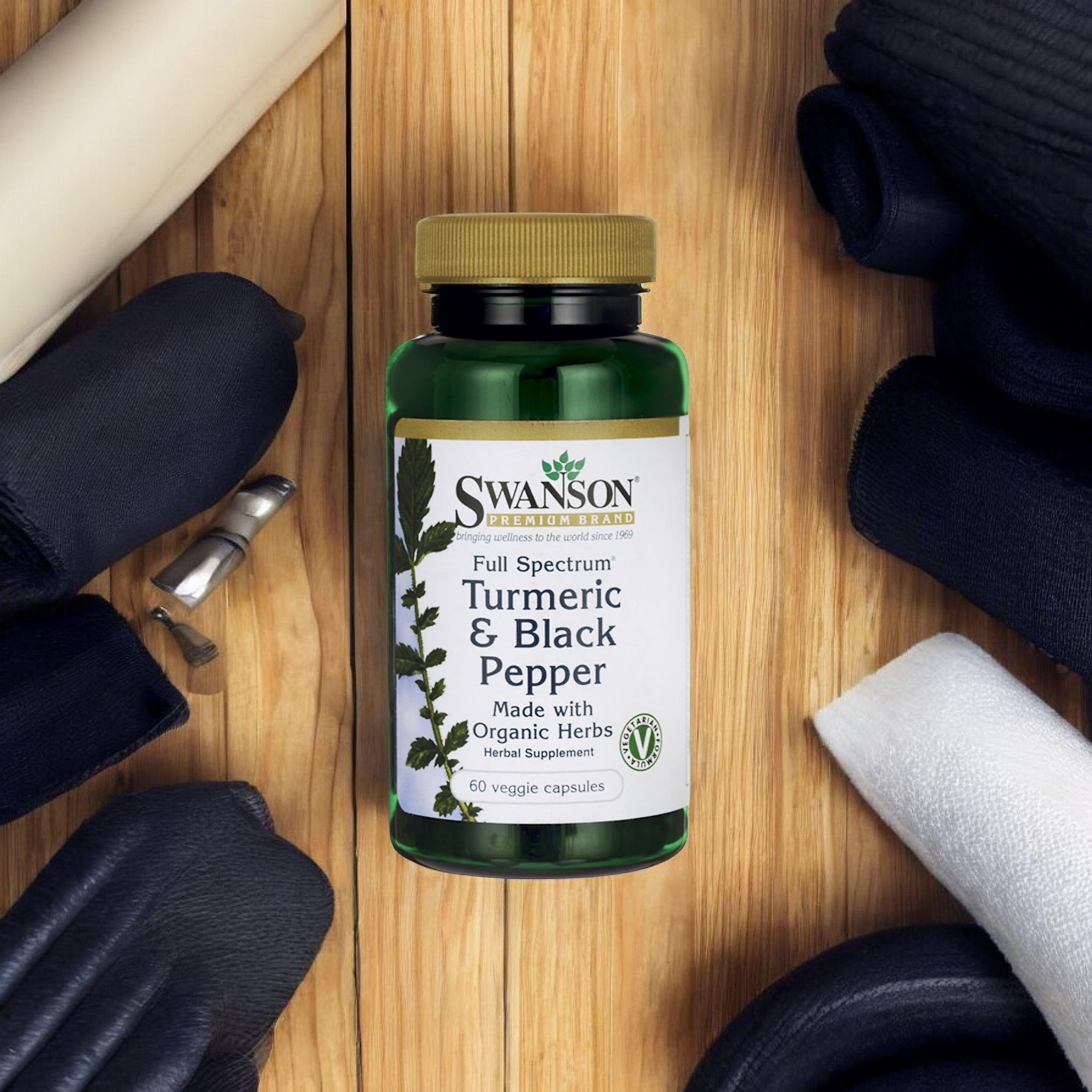 SWANSON Turmeric Black Pepper (Kurkuma mit Piperin) - 60vcaps.