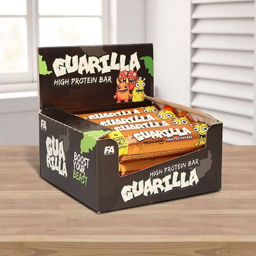 FITNESS AUTHORITY - Guarilla High Protein Bar - 12×49 g - Vanille und Karamell